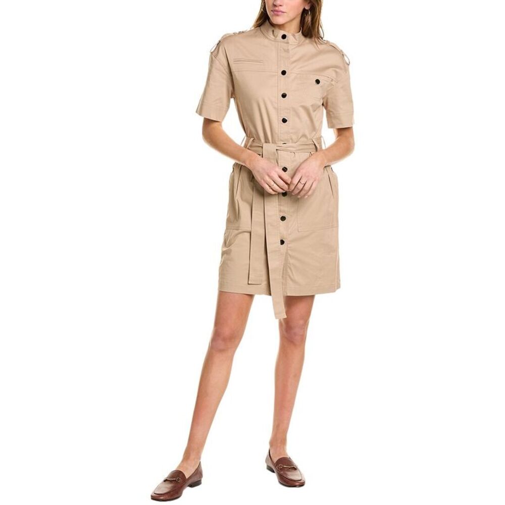 Theo The Label Womens  Thallo Safari Dress, Brown